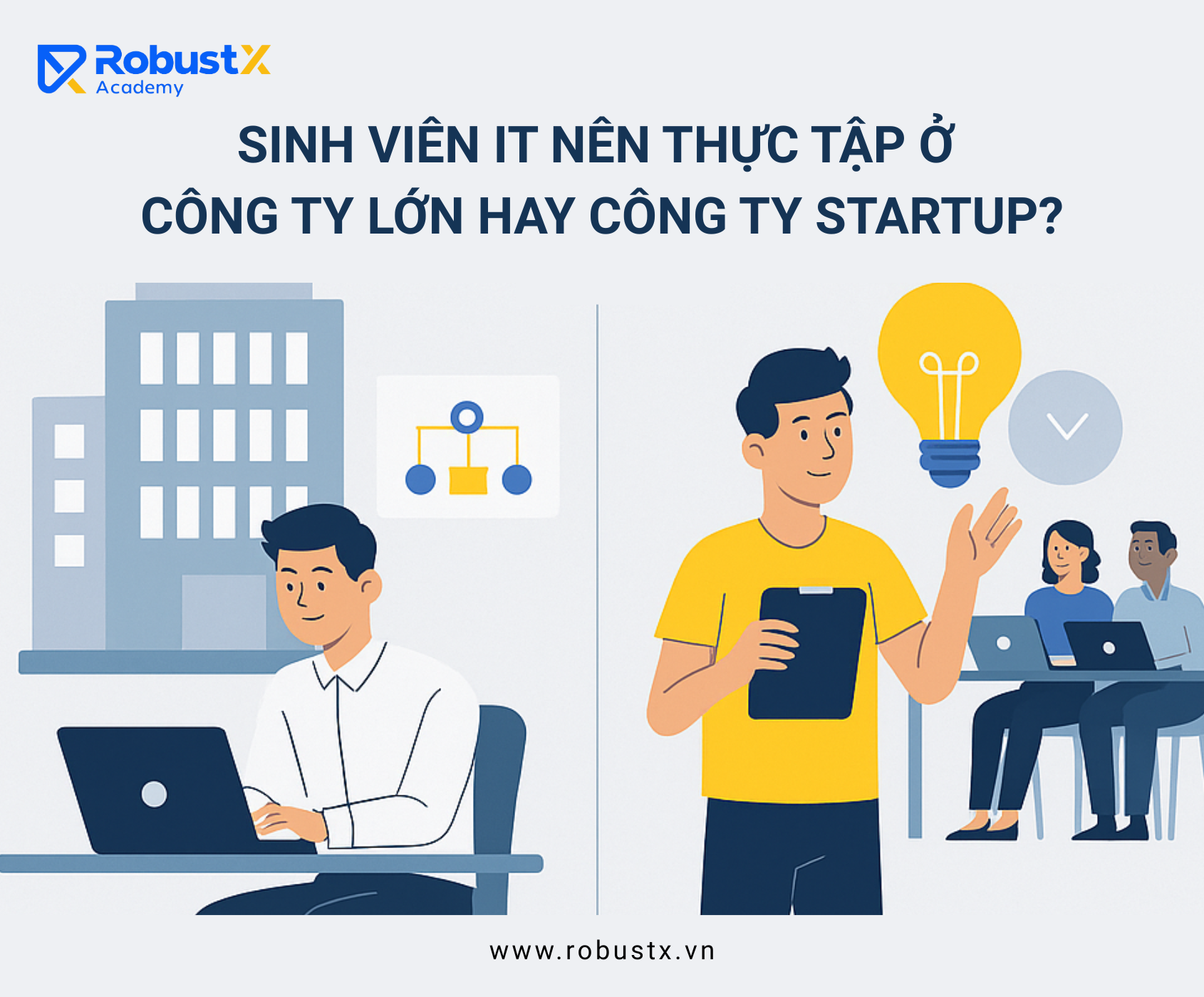 Sinh viên IT nên thực tập ở công ty lớn hay công ty startup?